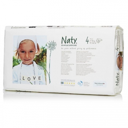 NATY Pieluchy jednorazowe no.4, 7-18 kg, 44 szt ECONOMY PACKS EKO